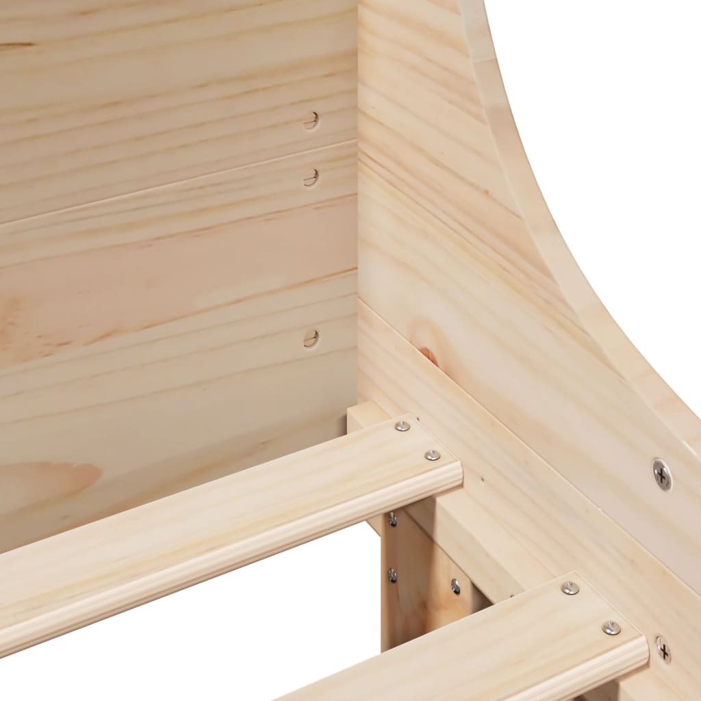 Bed Frame without Mattress 90x200 cm Solid Wood Pine